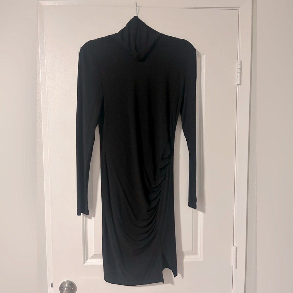 Black turtleneck dress